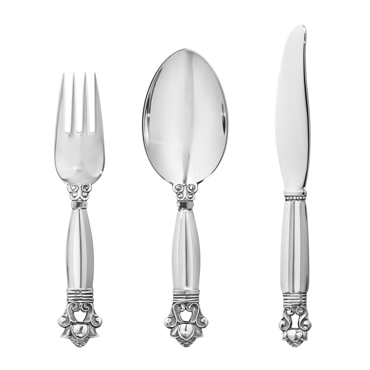 Children’s Cutlery Set, 3 Pcs. Fine Silverware